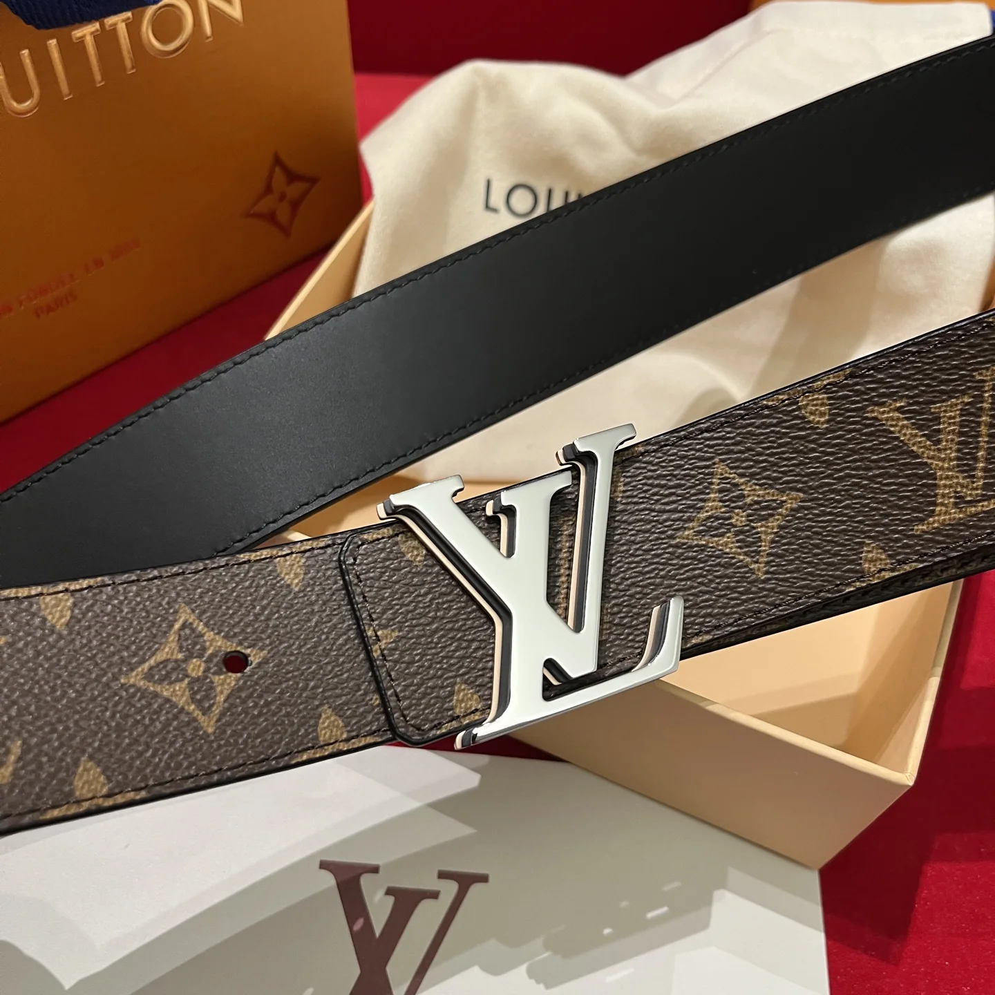 루이비통 LV 옵티컬 버클 캔버스 벨트 상세 이미지 3