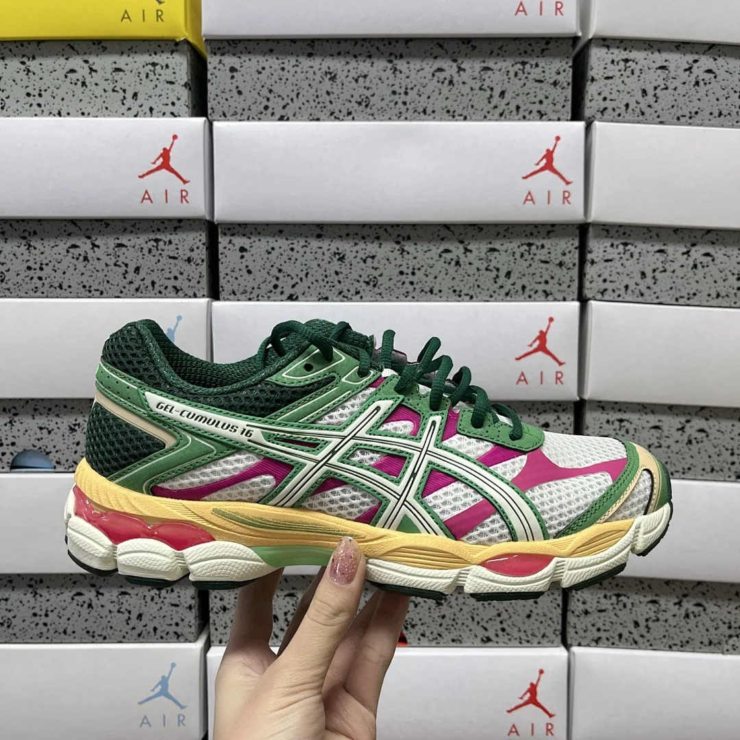 아식스 [TOP] 젤 큐뮬러스 16 1203A763-100 200300 Asics Gel-Cumulus 16 Green Cream Ivory 상세 이미지 9