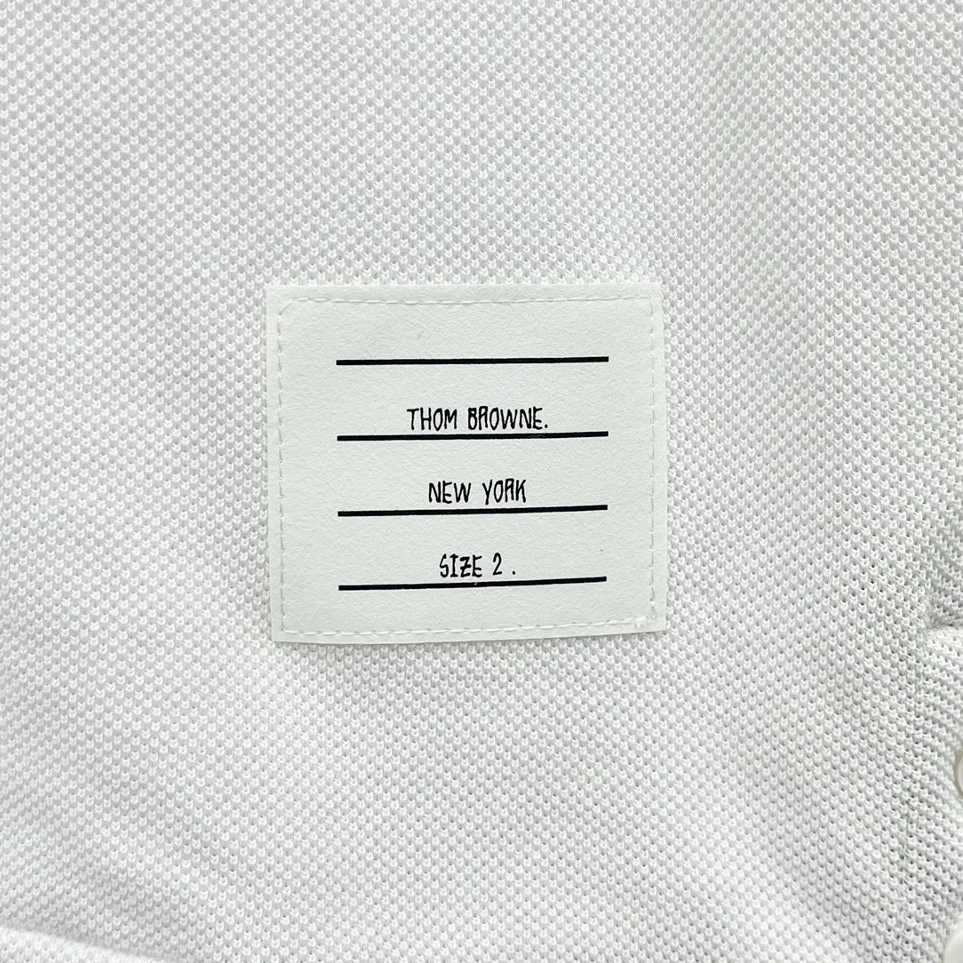 톰브라운 피케 크루넥 반팔 셔츠 상세 이미지 4