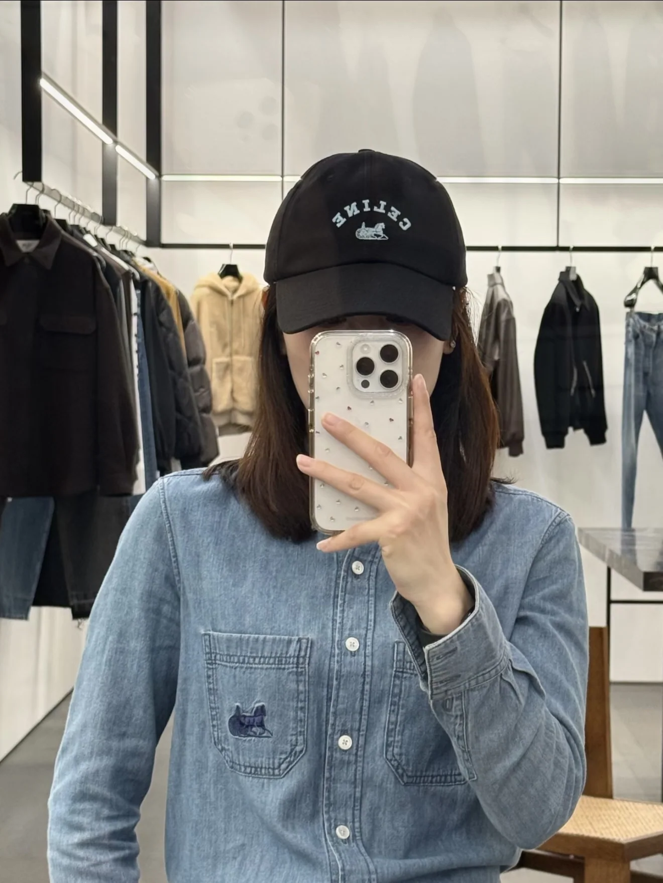 셀린느 로고 레터링 야구모자 상세 이미지 1
