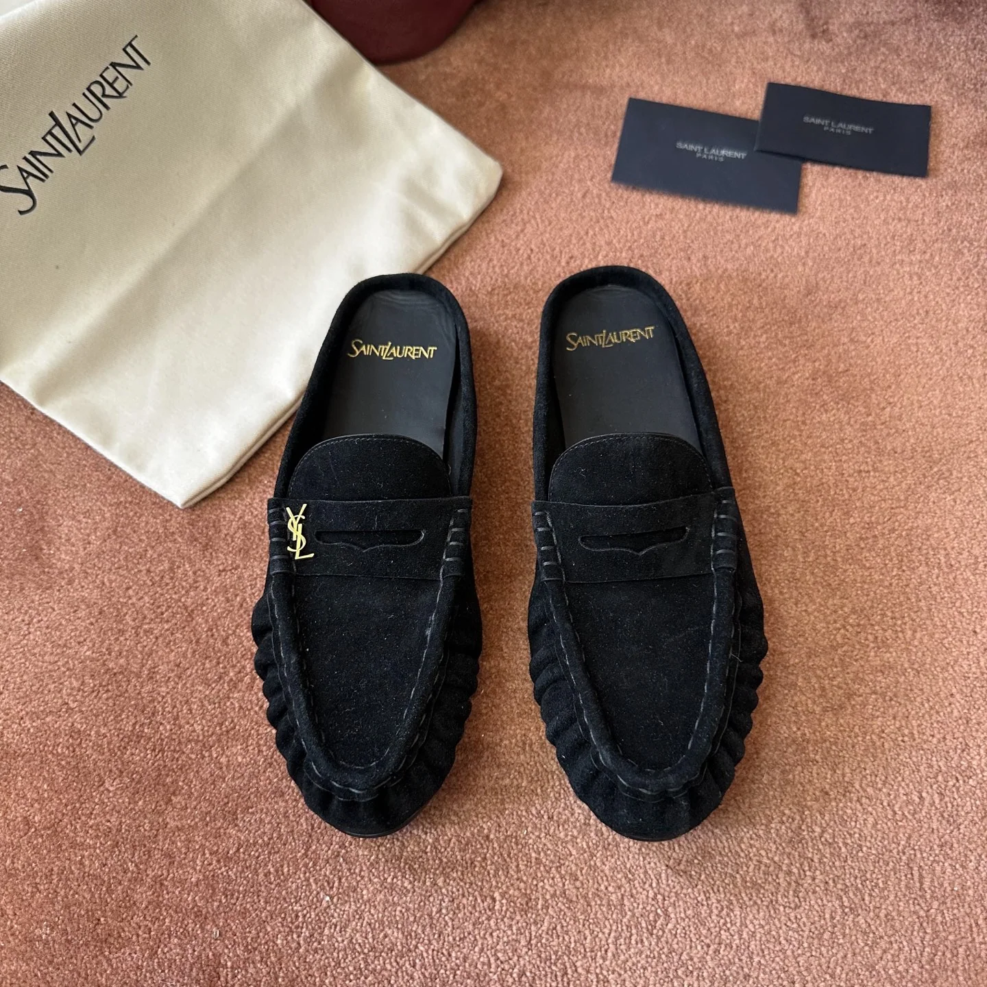 생로랑 YSL 앞코 덮인 뮬 상세 이미지 1