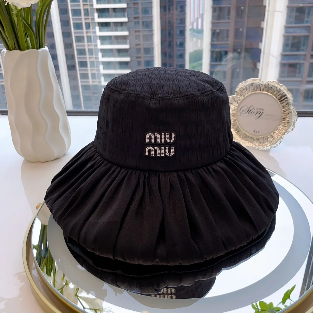 미우미우 시폰 UV 차단 피셔맨 햇 상세 이미지 8