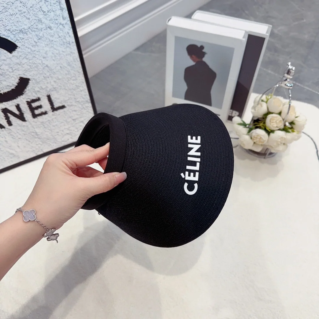 셀린느 더블 C 자수 헤드밴드 바이저 캡 상세 이미지 4