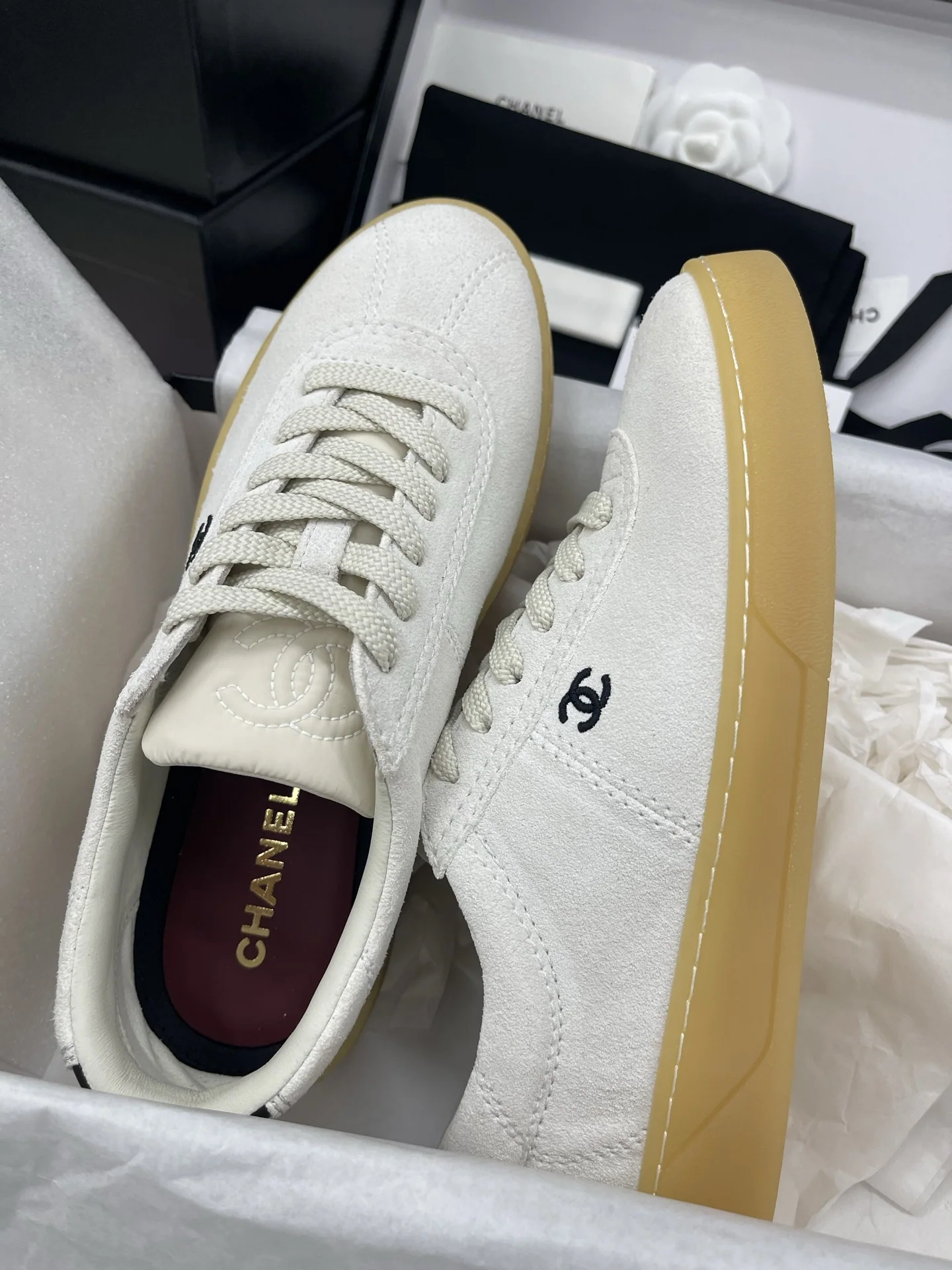 샤넬 스웨이드 데크 슈즈 신발 149794