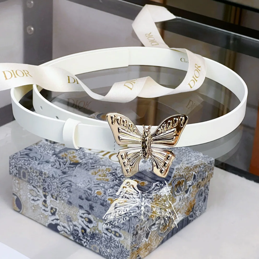 디올 카프스킨 나비 버클 벨트 상세 이미지 2