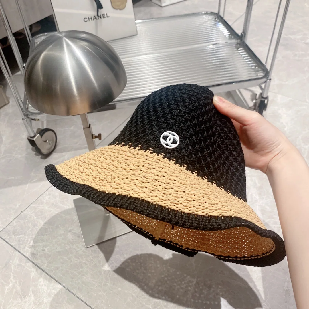 샤넬 스트로 버킷 햇 모자 상세 이미지 4