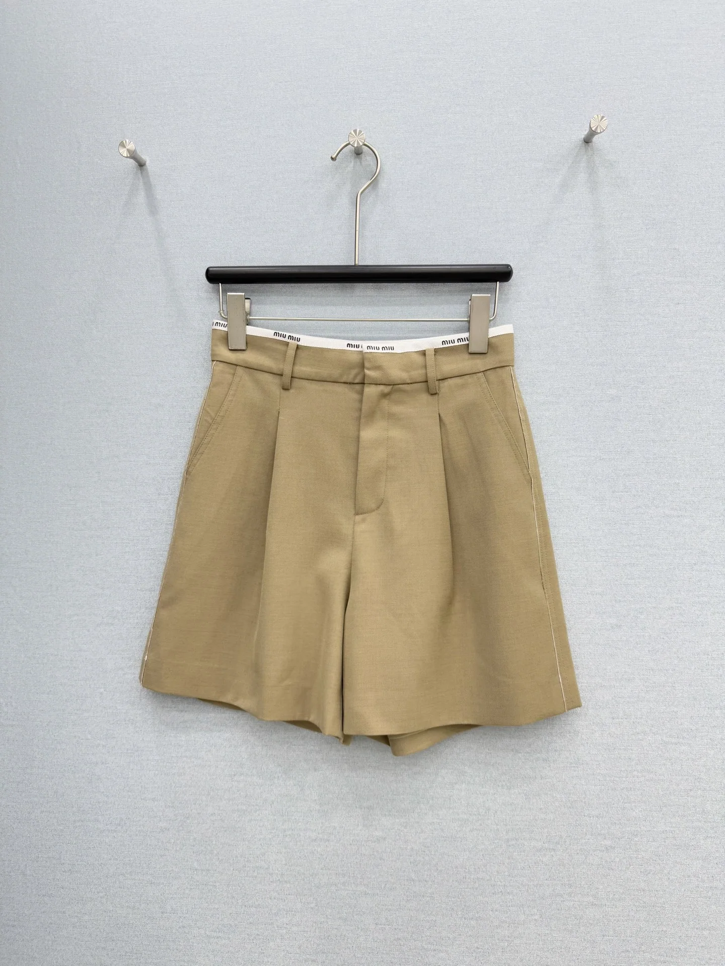 미우미우 울 웨빙 프린지 반바지 상세 이미지 4