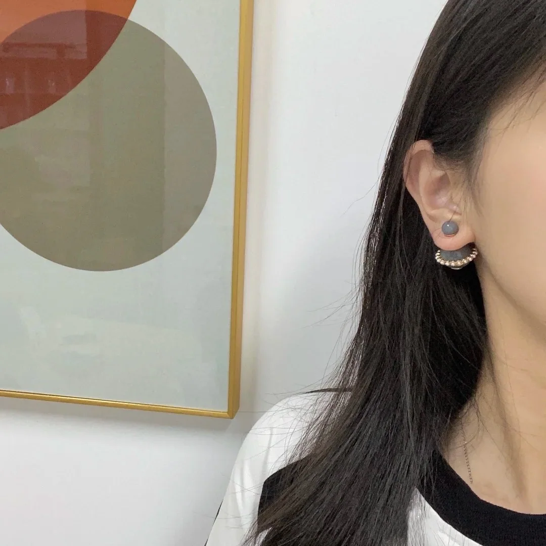 디올 캔디 컬러 더블 비즈 귀걸이 상세 이미지 2