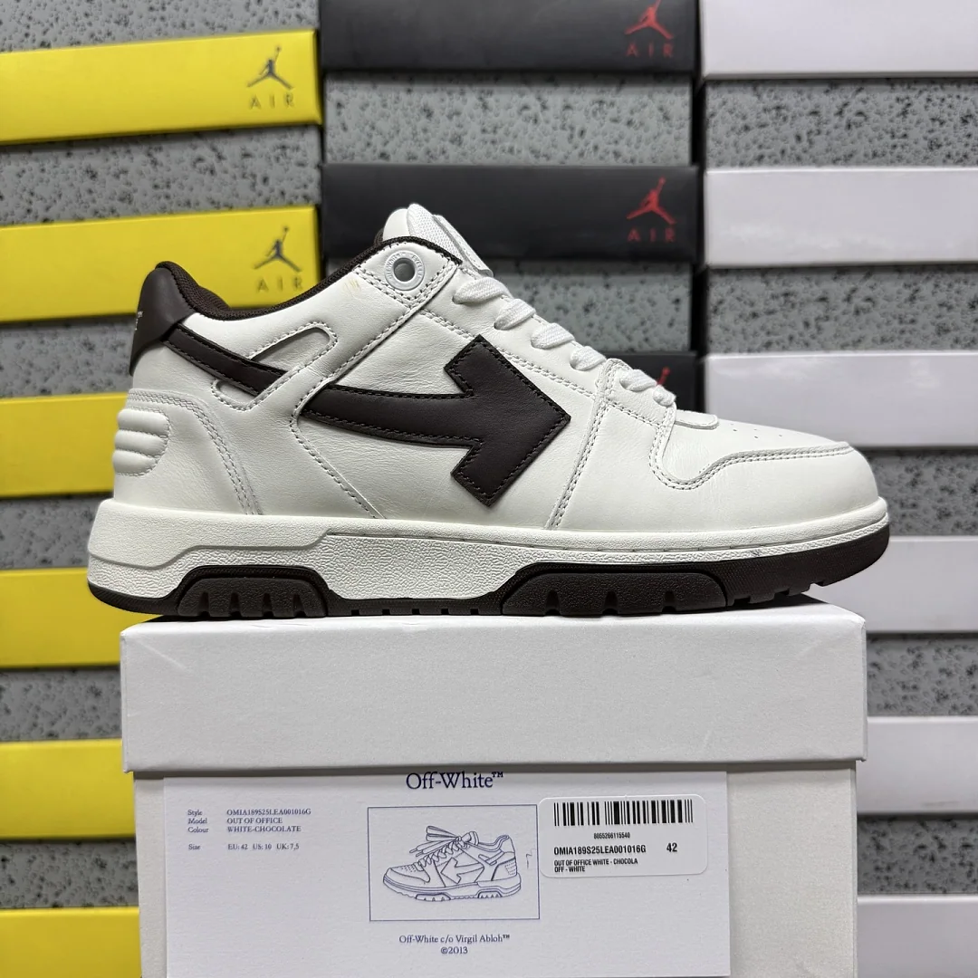 오프화이트 [KZ] 아웃 오브 오피스 OOO 로우 탑스 화이트 블랙 202490 Off White Out Of Office OOO Low
