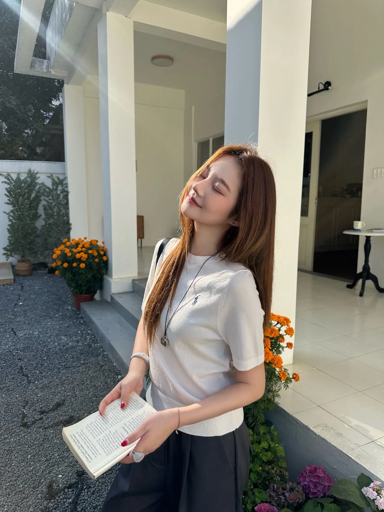 폴로 여성 니트 반팔 티셔츠 상세 이미지 17