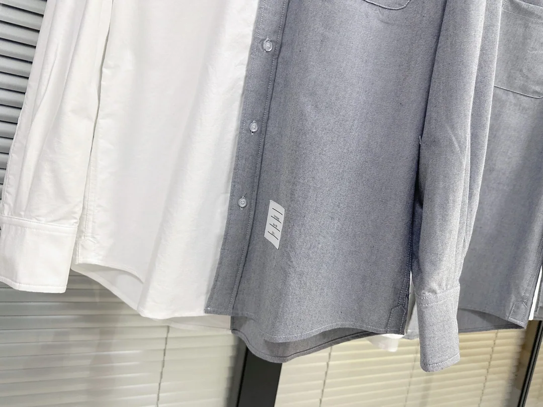 톰브라운 그레이 패치워크 면 셔츠 긴팔 상세 이미지 8