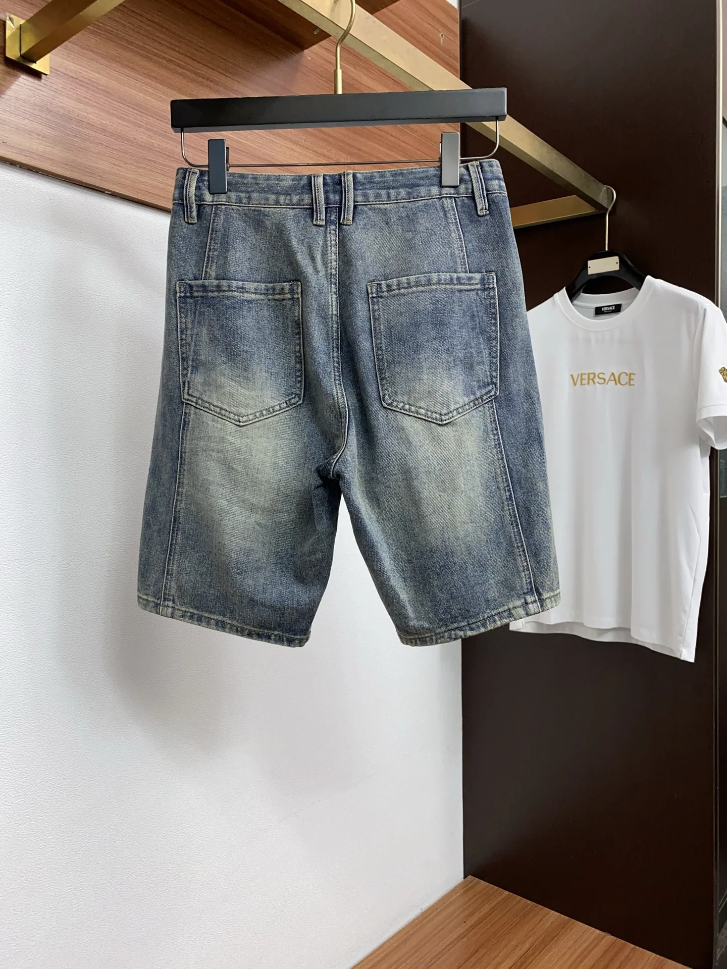 루이비통 데님 스트레이트 남성 반바지 상세 이미지 9