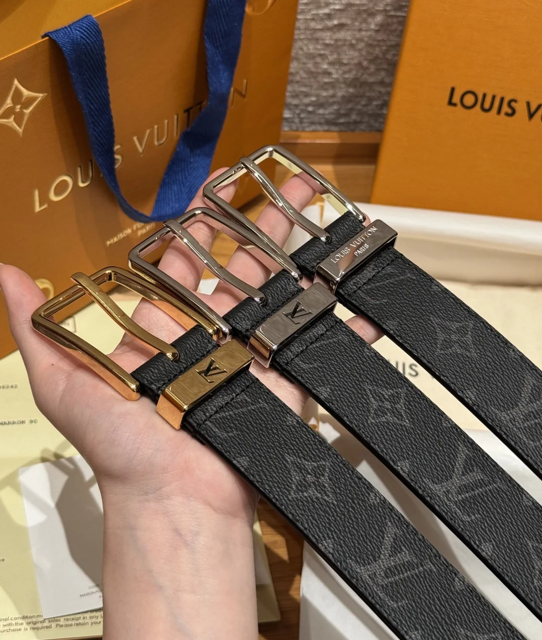 루이비통 PINT NEUF 모노그램 35mm 벨트 상세 이미지 2