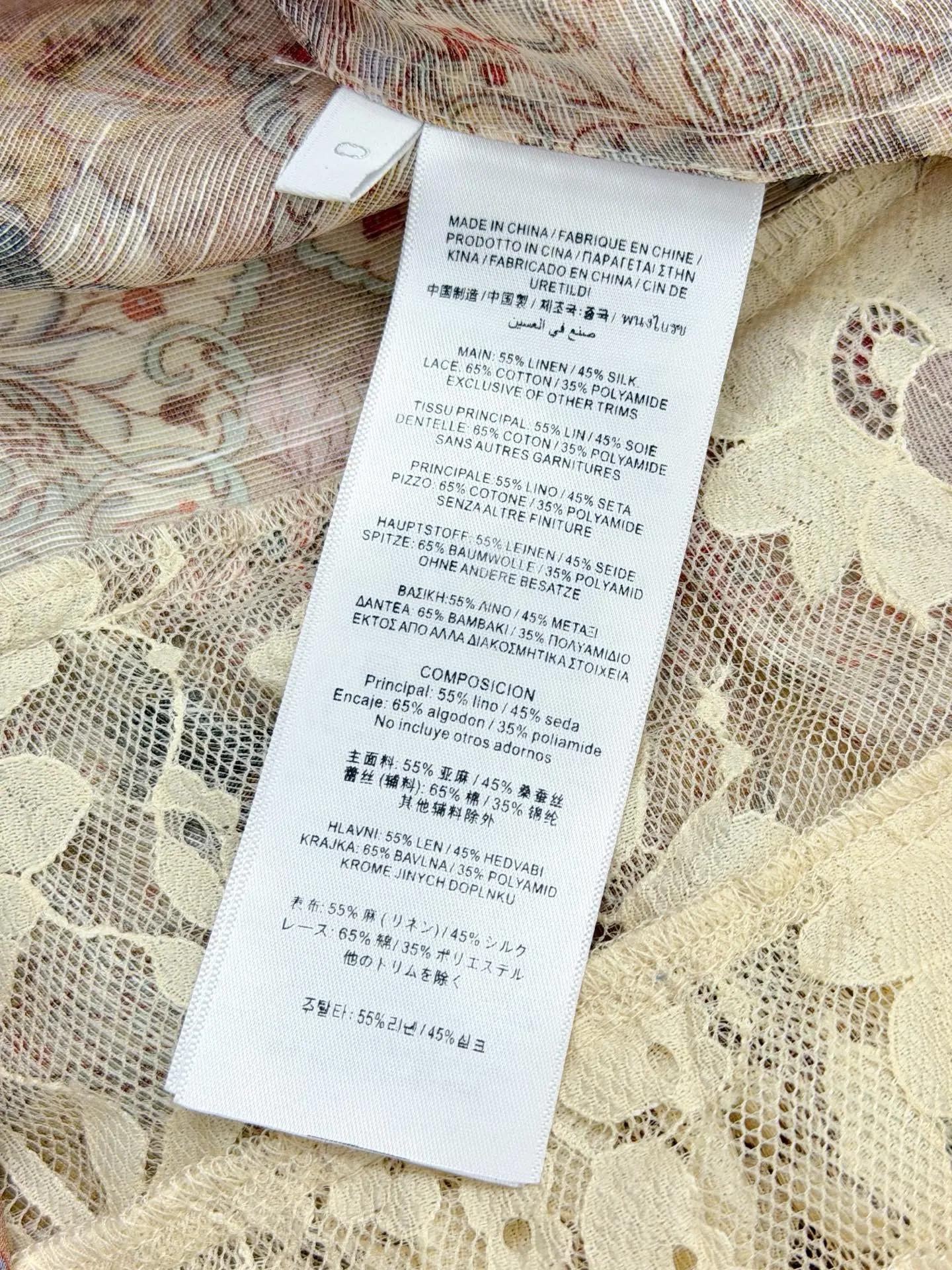 짐머만 트위스티드 로맨스 실크 린넨 레이스업 미니 원피스 상세 이미지 4