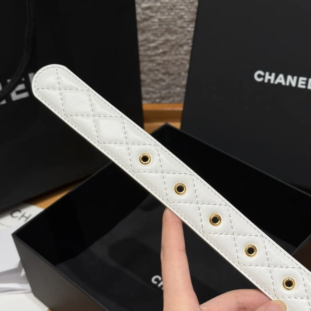 샤넬 램스킨 더블 C 메탈 로고 벨트 상세 이미지 7