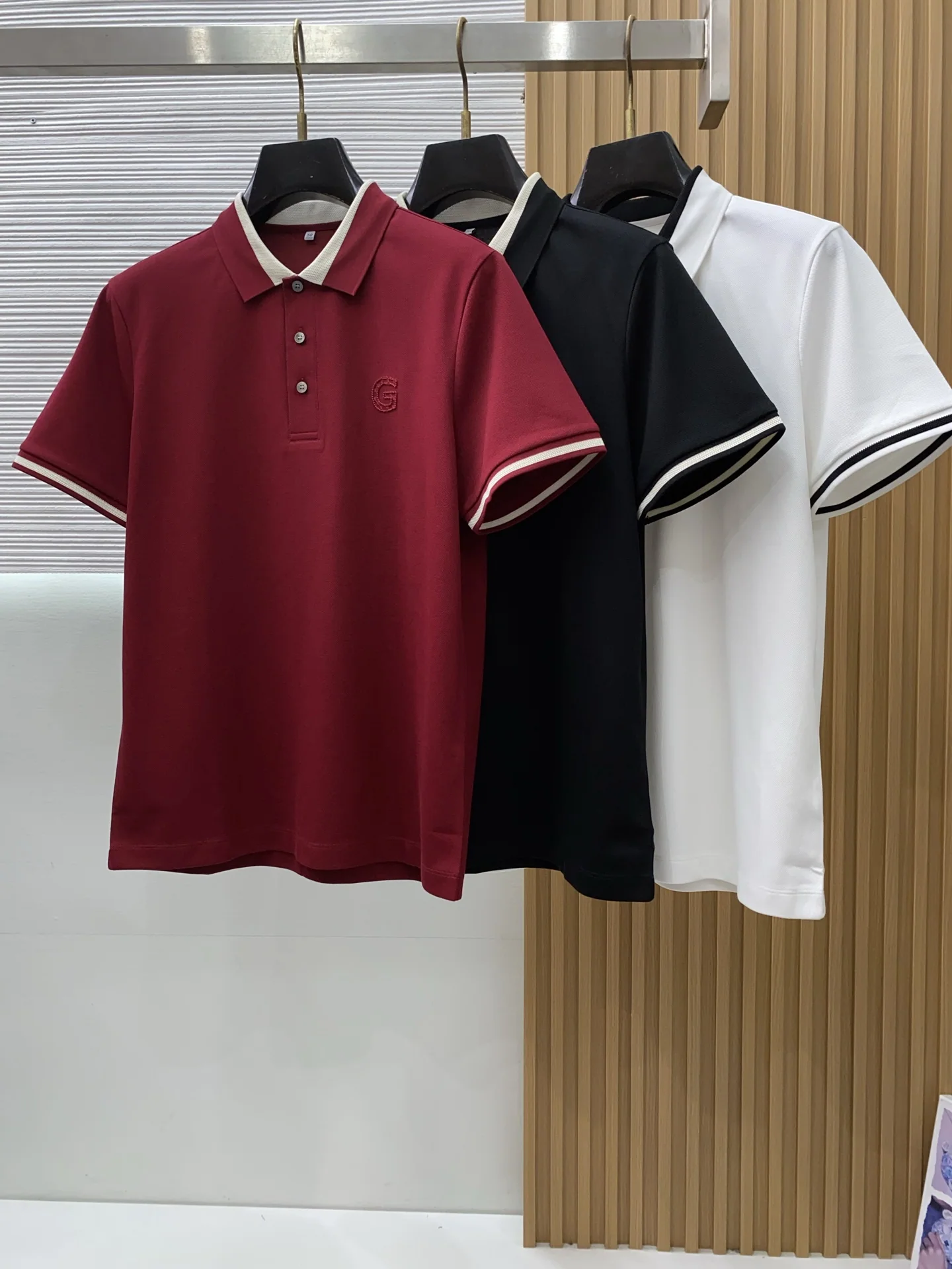 구찌 남성 면 메시 반팔 폴로 티셔츠 상세 이미지 8