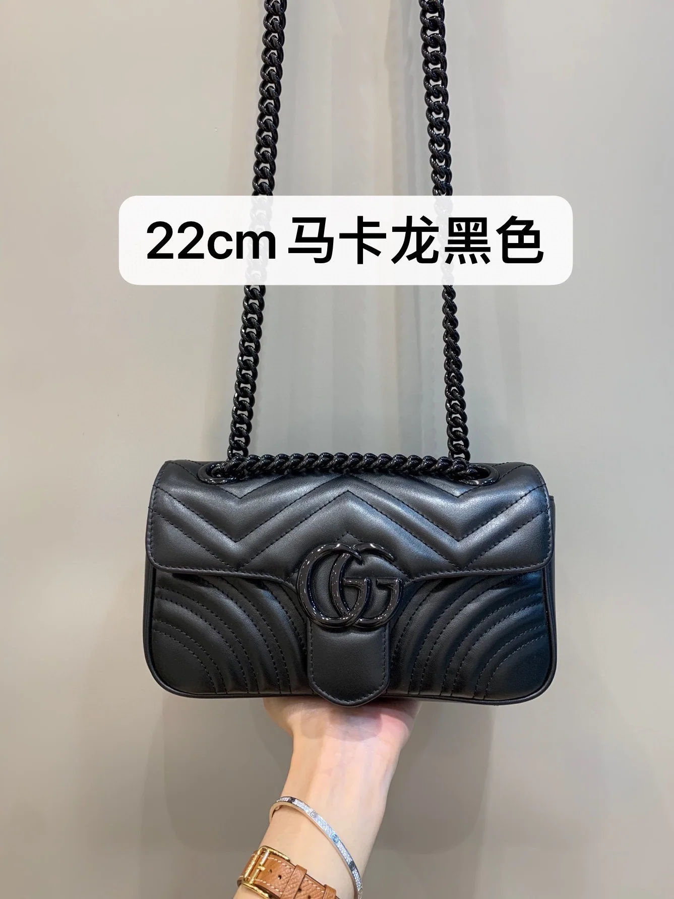 구찌 마몬 자수 가죽 미니백 상세 이미지 4