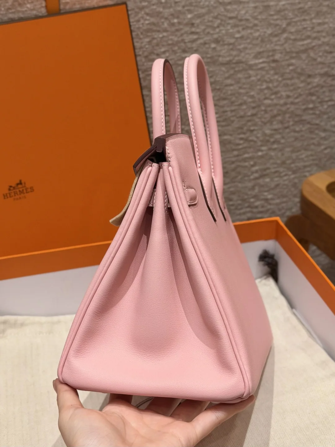 에르메스 버킨 25 가죽 가방 상세 이미지 3