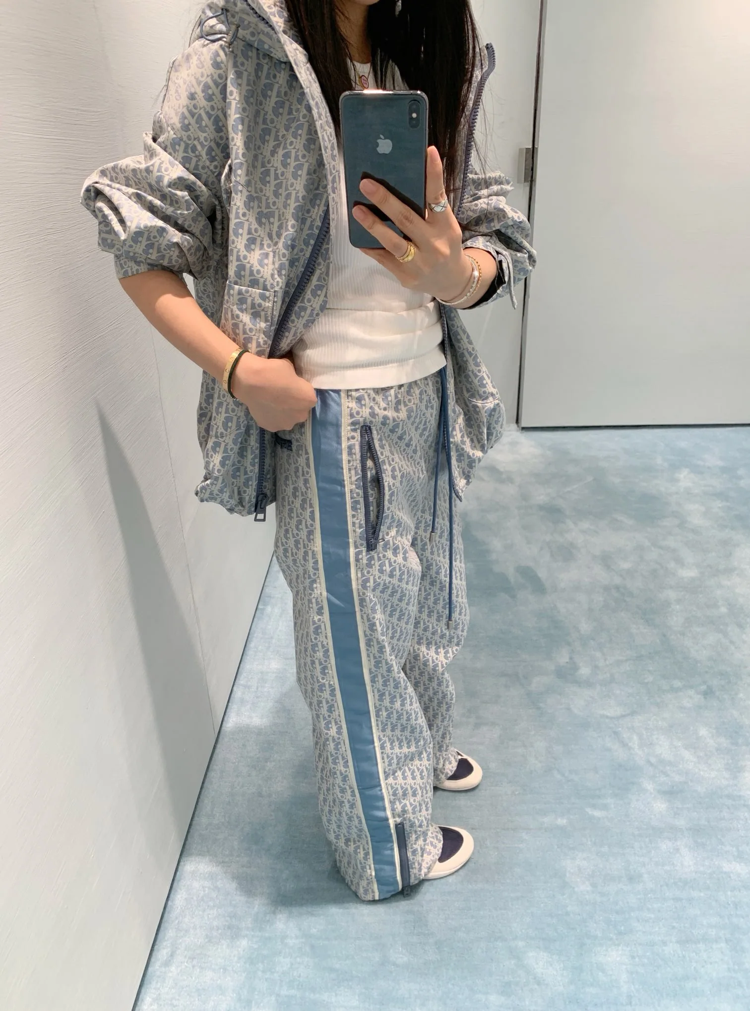 디올 자카드 여자 바지 상세 이미지 1