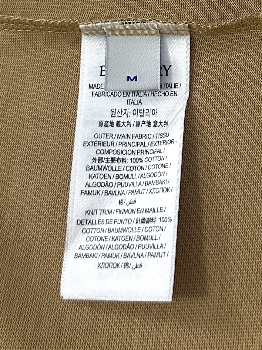 버버리 체크 코튼 반팔 티셔츠 상세 이미지 9