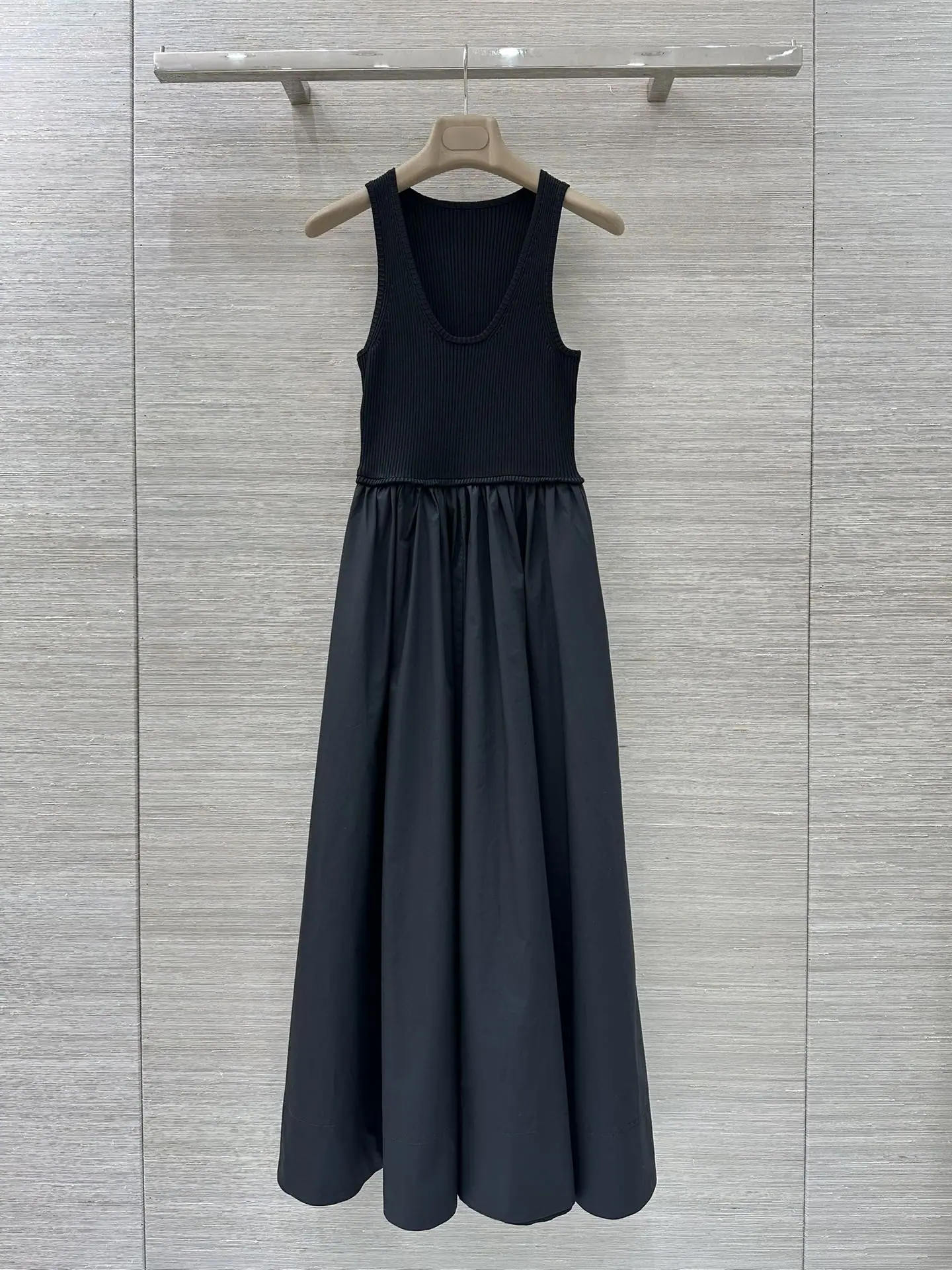 짐머만 니트 패치워크 포플린 A라인 여성 원피스 129684