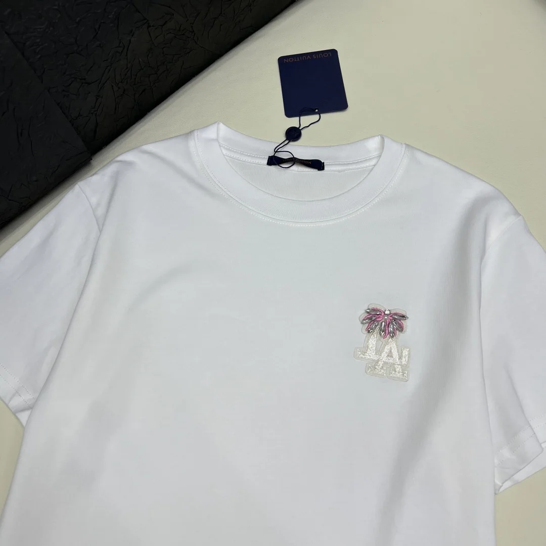 루이비통 크루넥 코튼 반팔 티셔츠 상세 이미지 6