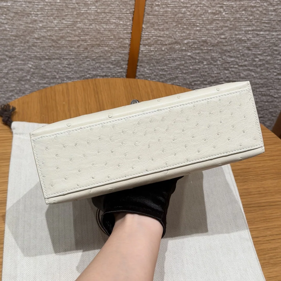 에르메스 켈리 포치 타조가죽 미니 가방 상세 이미지 5