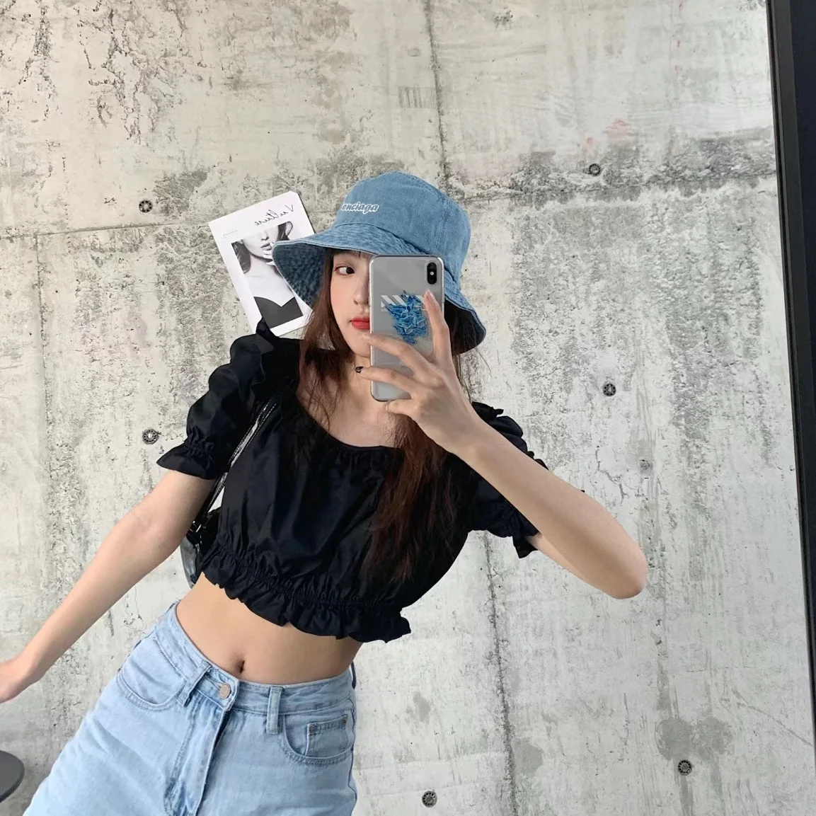 발렌시아가 데님 버킷 햇 상세 이미지 1