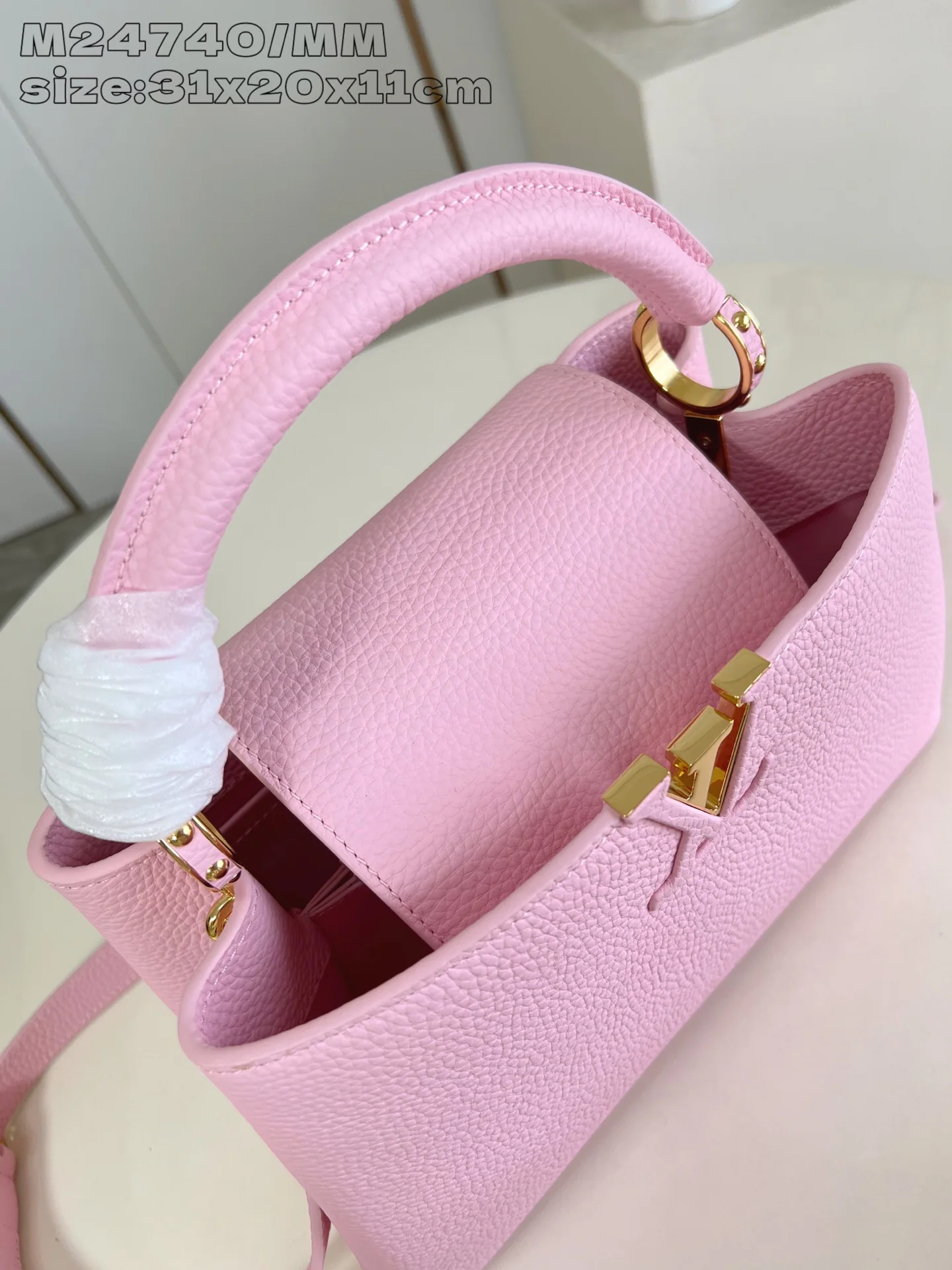 루이비통 카푸신 미디엄 핸드백 M24740 핑크 상세 이미지 6