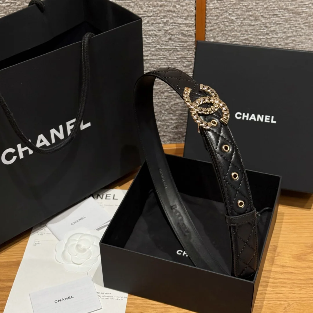 샤넬 더블 C 램스킨 벨트 상세 이미지 4