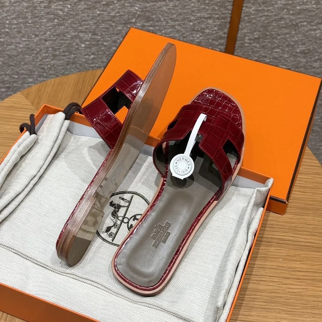 에르메스 오란 악어가죽 샌들 상세 이미지 4