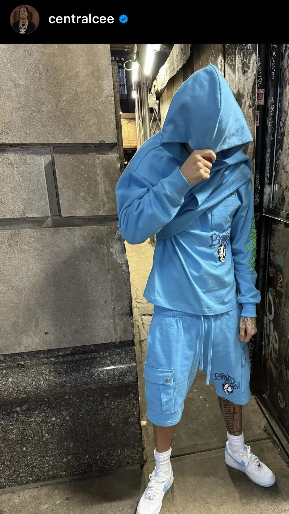 크롬하츠 그래피티 프린트 카고 남성 반바지 상세 이미지 5