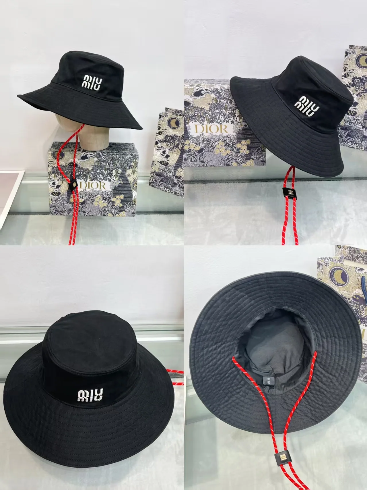 미우미우 버킷 햇 모자 상세 이미지 8
