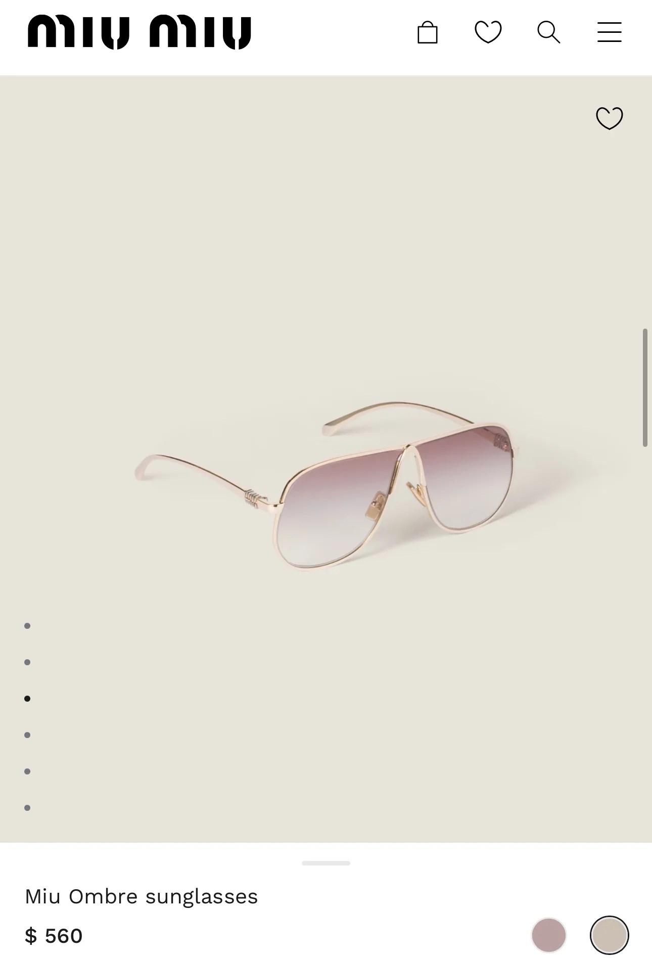 미우미우 선글라스 73167 Miu Miu Sunglasses 상세 이미지 6