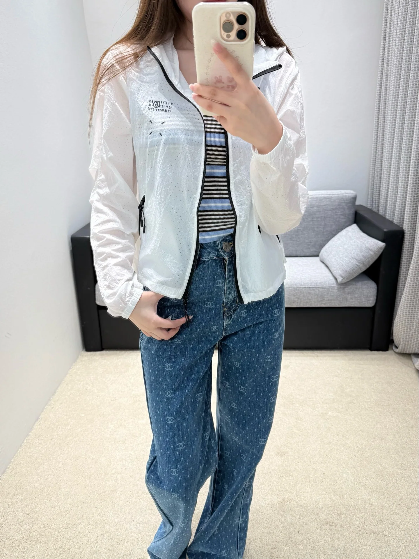마르지엘라 크롭 후디 자켓 여성용 상세 이미지 8