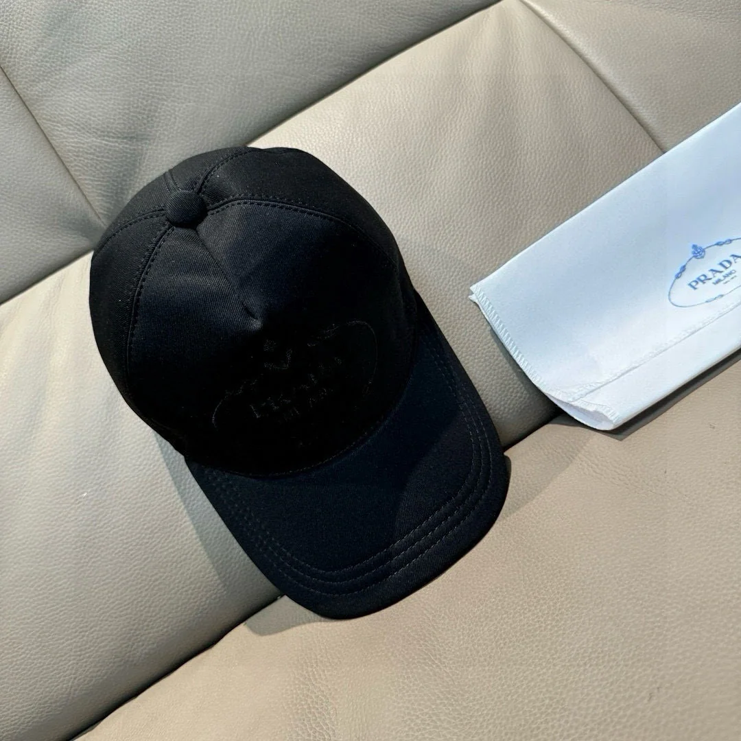 프라다 금사 자수 캔버스 가죽 베이스볼 모자 상세 이미지 2