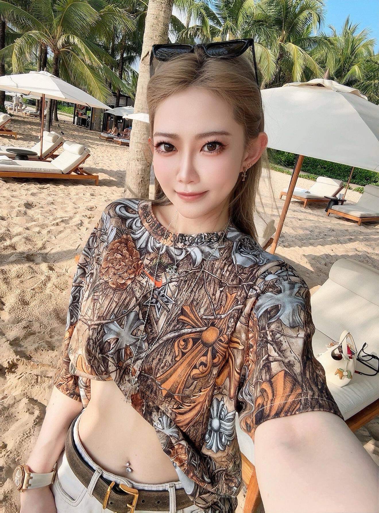 크롬하츠 리프 & 말굽 프린트 여성 반팔 티셔츠 26 SS 상세 이미지 8