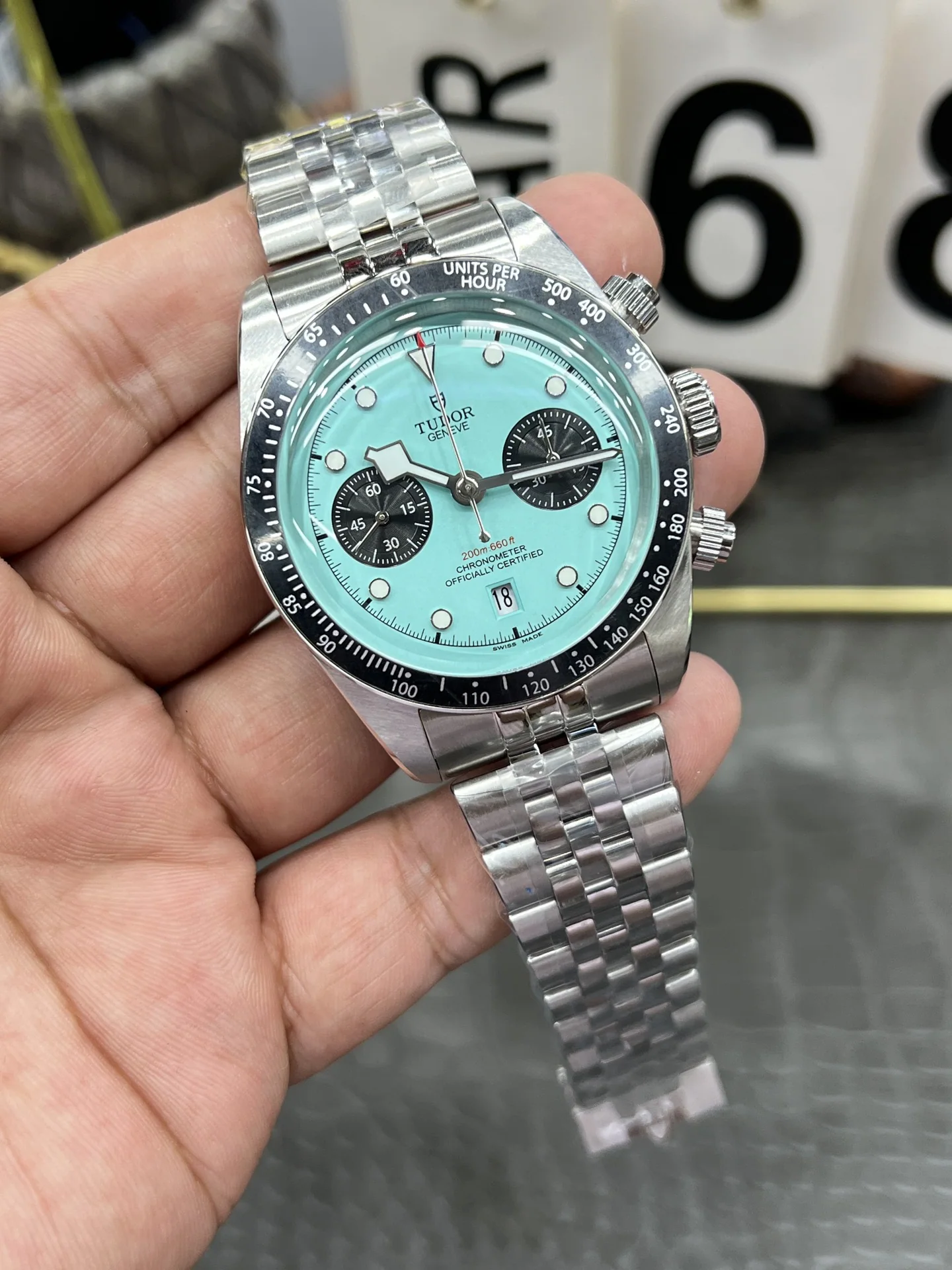 튜더 블랙베이 크로노그래프 딥블루 다이얼 3 T 공장 7750 남성 시계 레플리카 45571 Tudor 상세 이미지 2