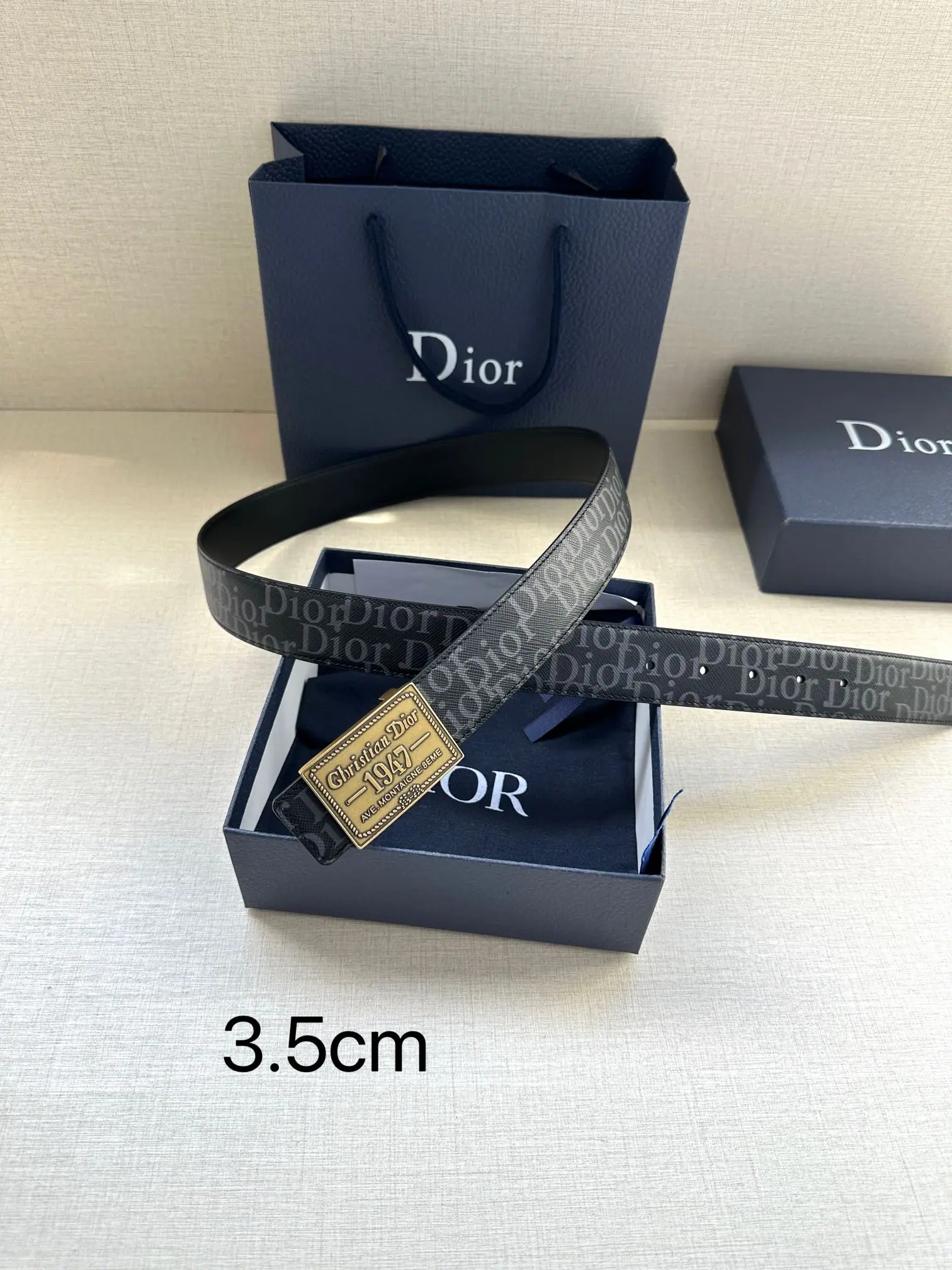 디올 CD 아이콘 로고 버클 벨트 상세 이미지 3