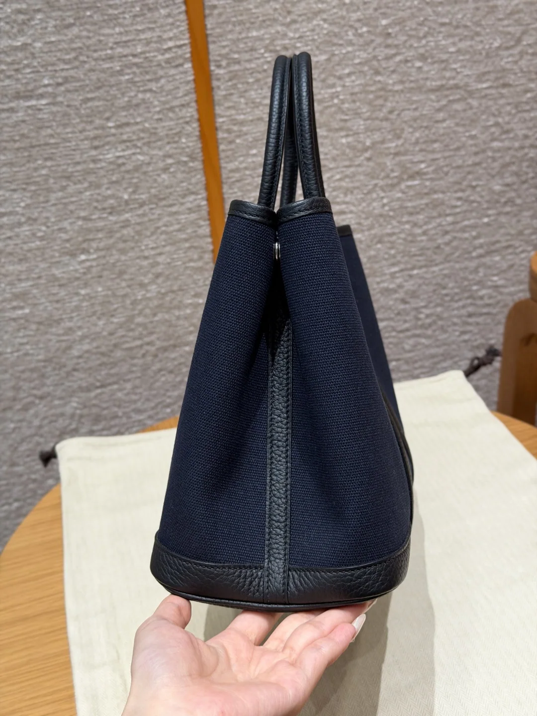 에르메스 가든 파티 캔버스 가방 30 cm 상세 이미지 4