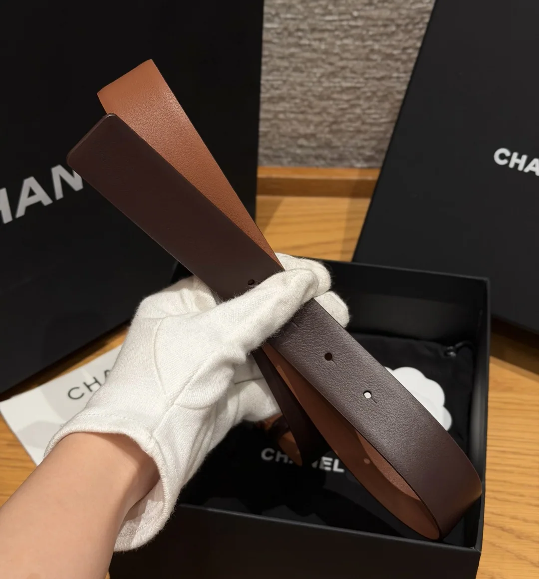샤넬 리버시블 카프스킨 더블 C 버클 벨트 상세 이미지 7