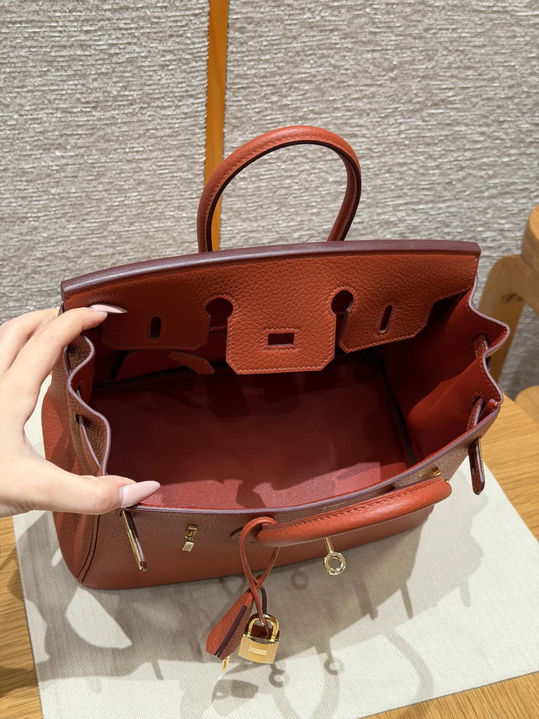 에르메스 버킨 25 cm 토마토 레드 가방 상세 이미지 6