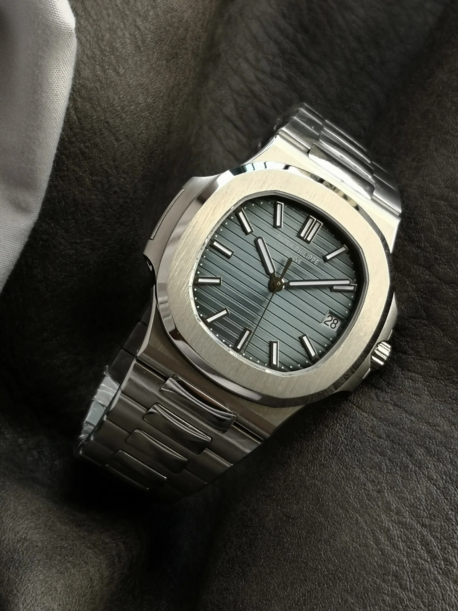 파텍필립 노틸러스 5711 자동 블루 다이얼 스틸 3 K 공장 레플리카 44044 Patek Philippe