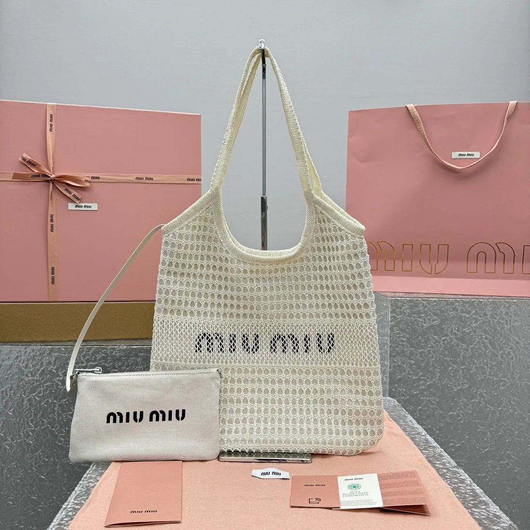 미우미우 린넨 비치백 상세 이미지 1