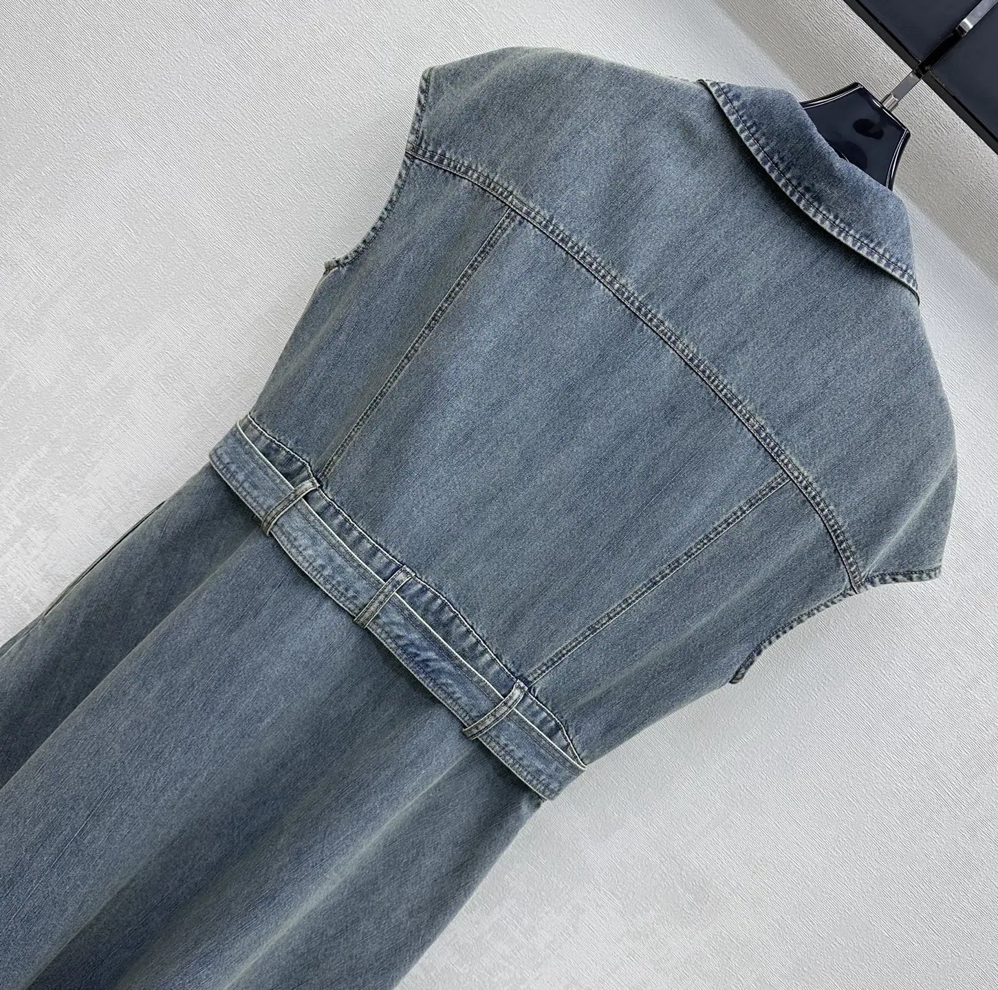 프라다 데님 카라 벨트 여성 원피스 상세 이미지 7