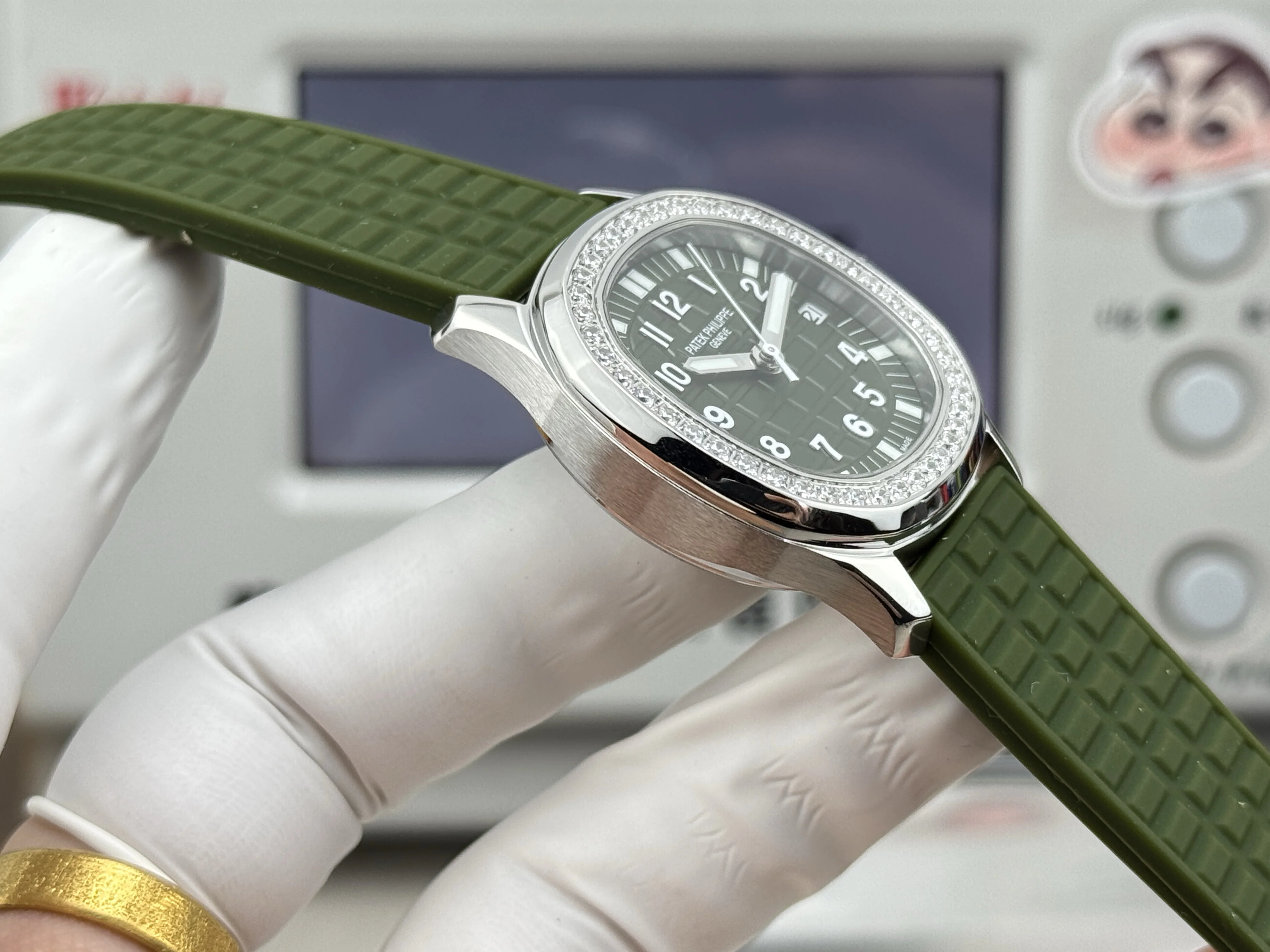 파텍필립 아쿠아넛 자동 여성용 GR 공장 레플리카 44065 Patek Philippe 상세 이미지 15