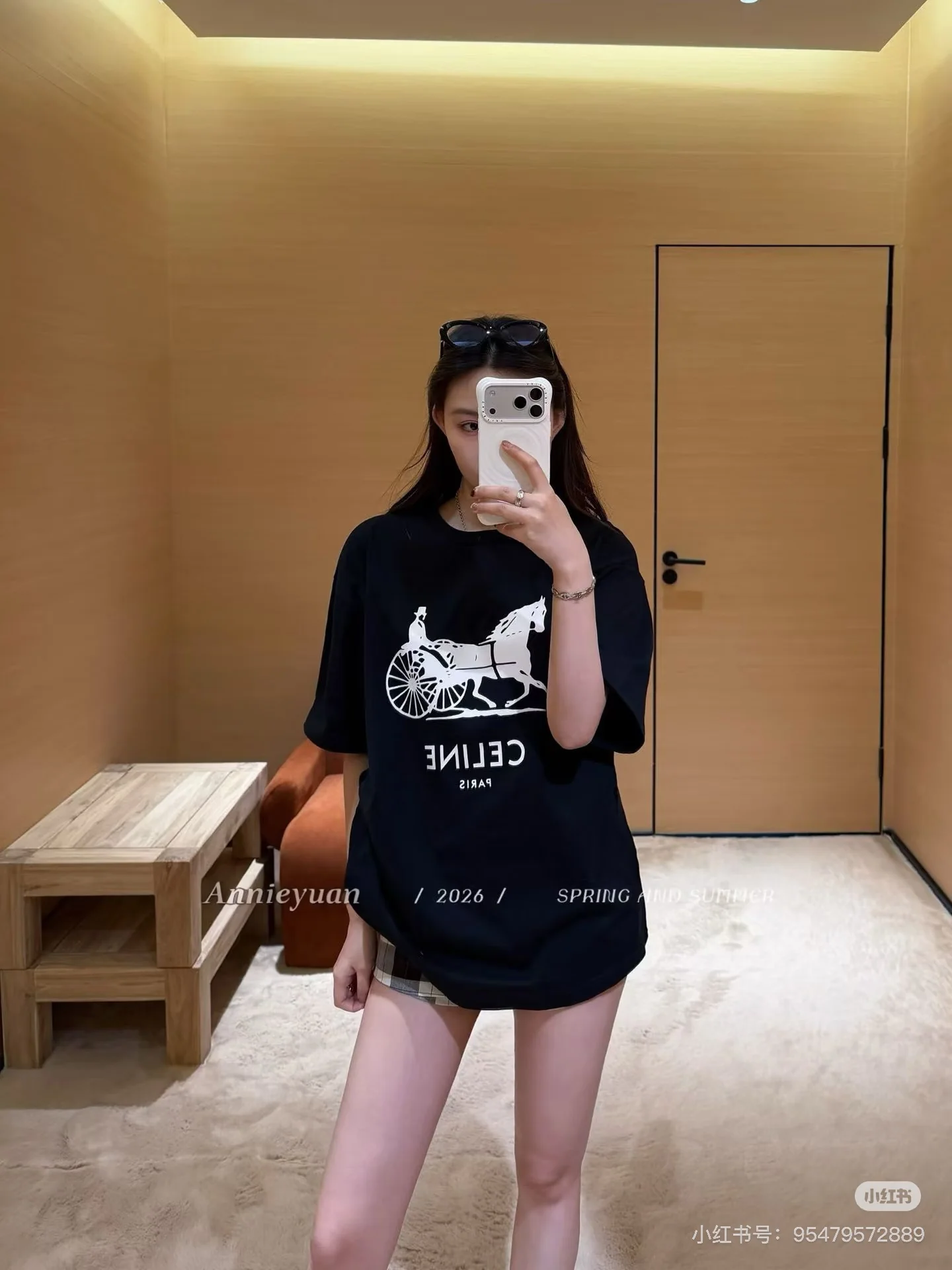 셀린느 마차 무늬 크루넥 반팔 셔츠 상세 이미지 5