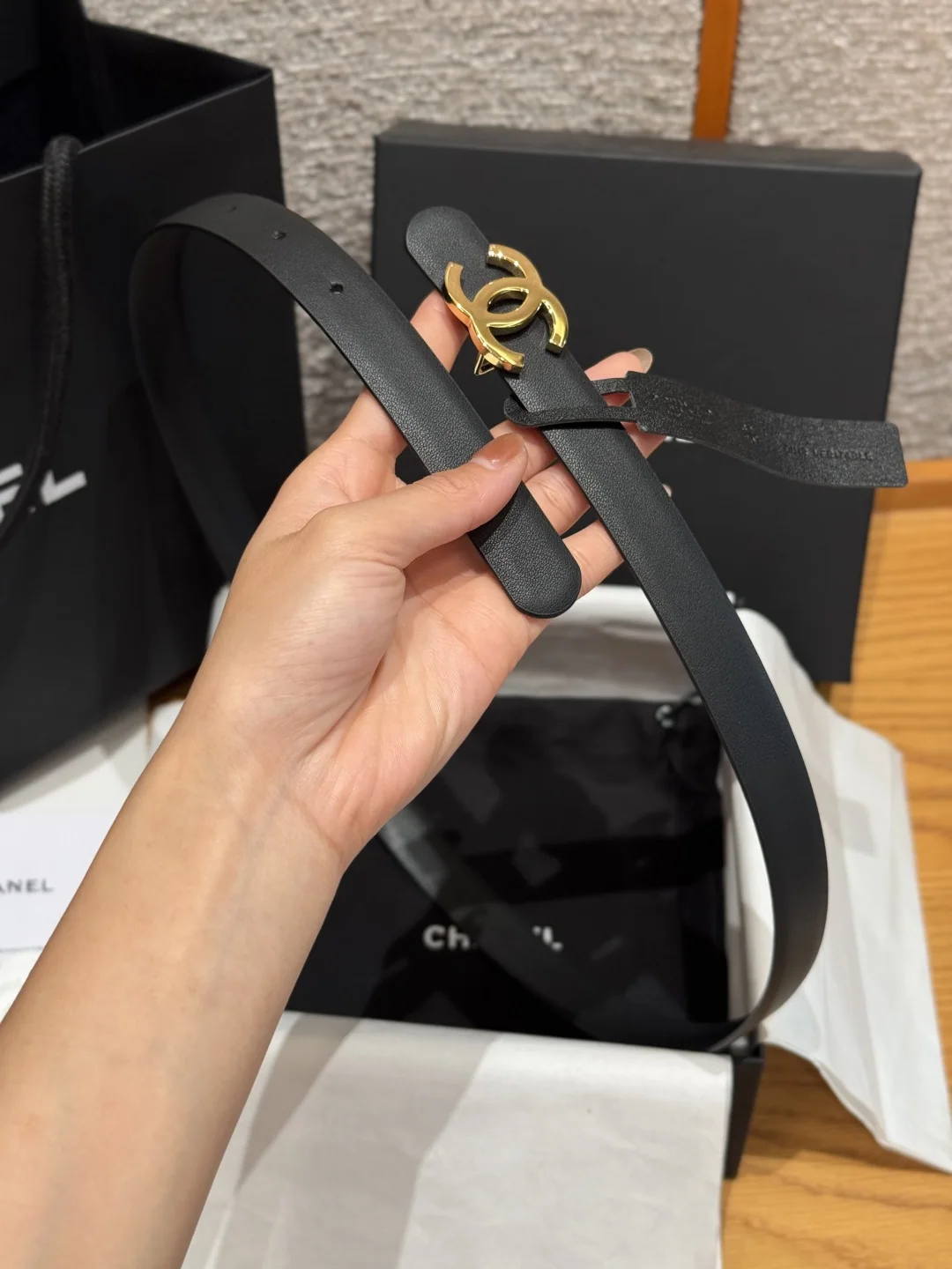 샤넬 타임리스 클래식 더블 C 카프스킨 벨트 상세 이미지 3