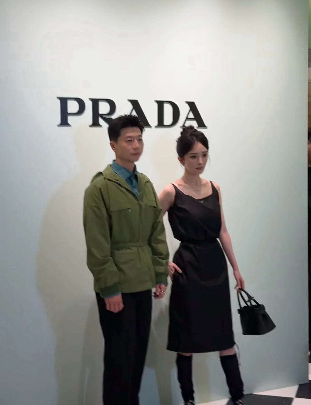 프라다 블랙 새틴 여성 원피스 상세 이미지 8
