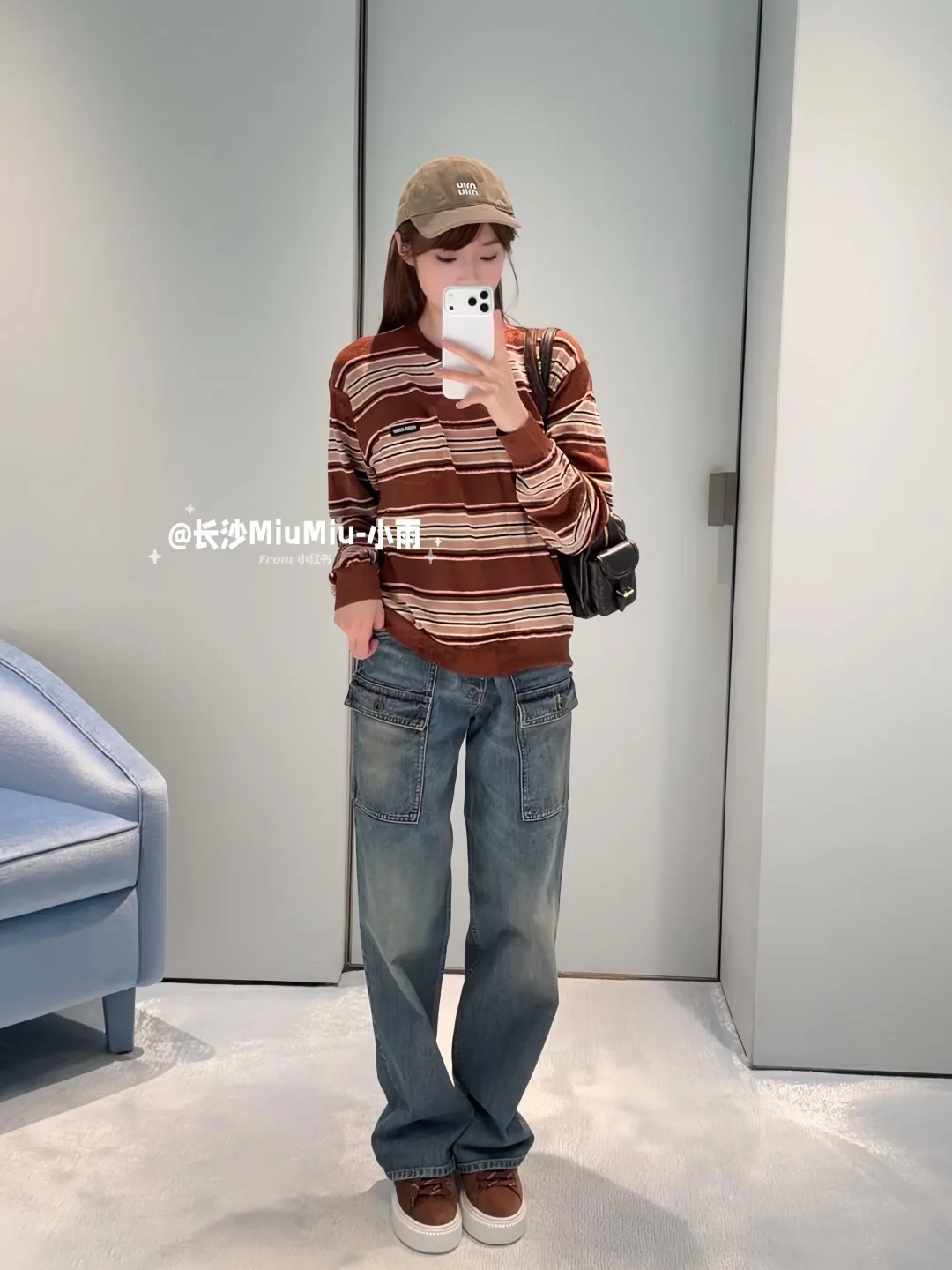 미우미우 레트로 멀티포켓 카고 청바지 상세 이미지 2
